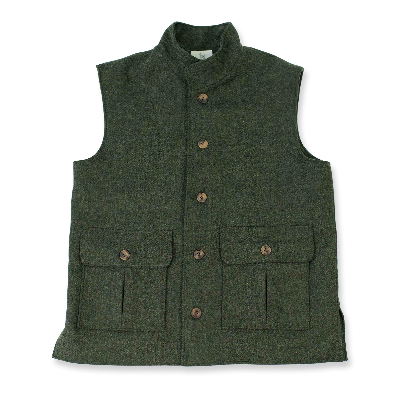 Fox Tweed Forest Green Twill Waistcoat