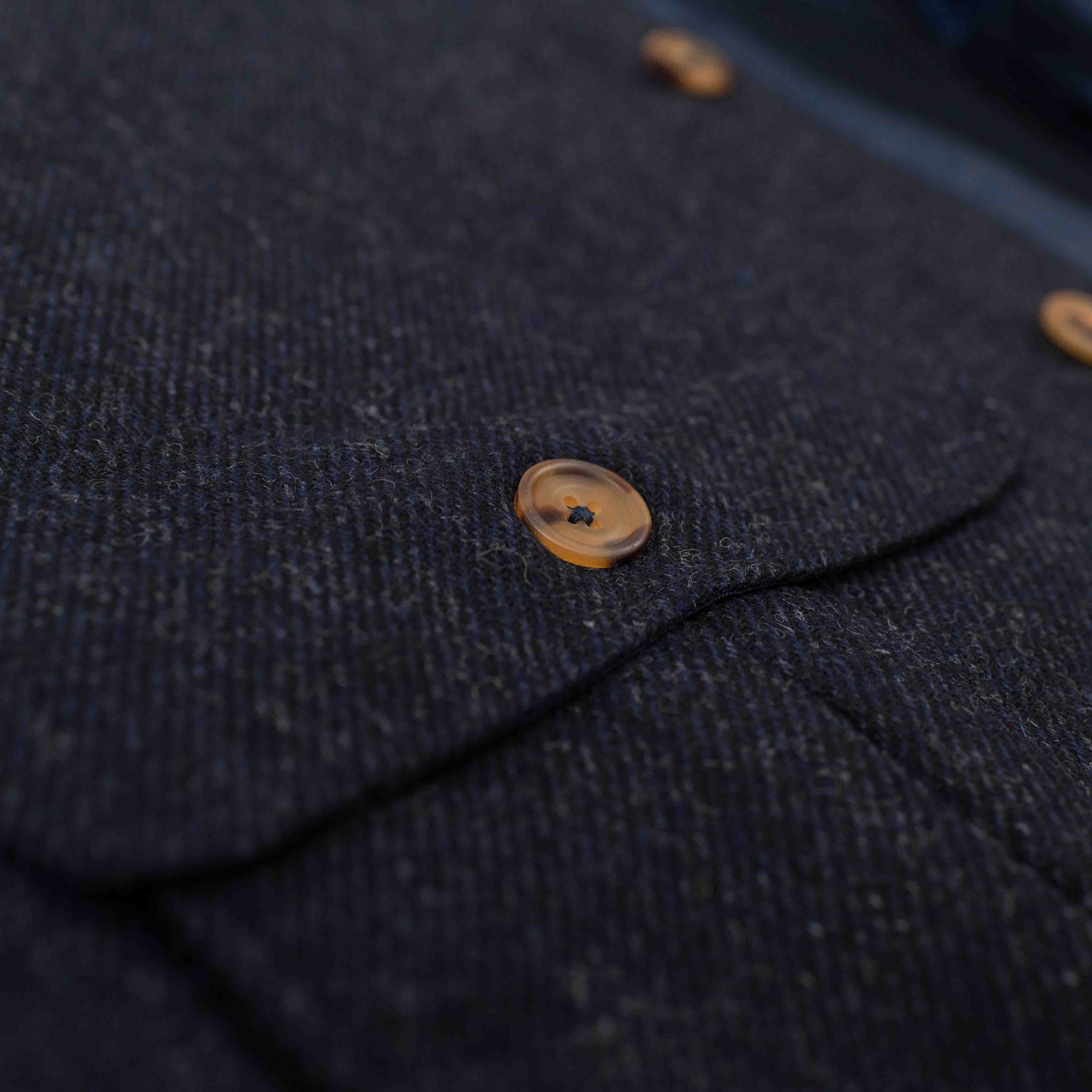Fox Tweed Char-Navy Twill Waistcoat