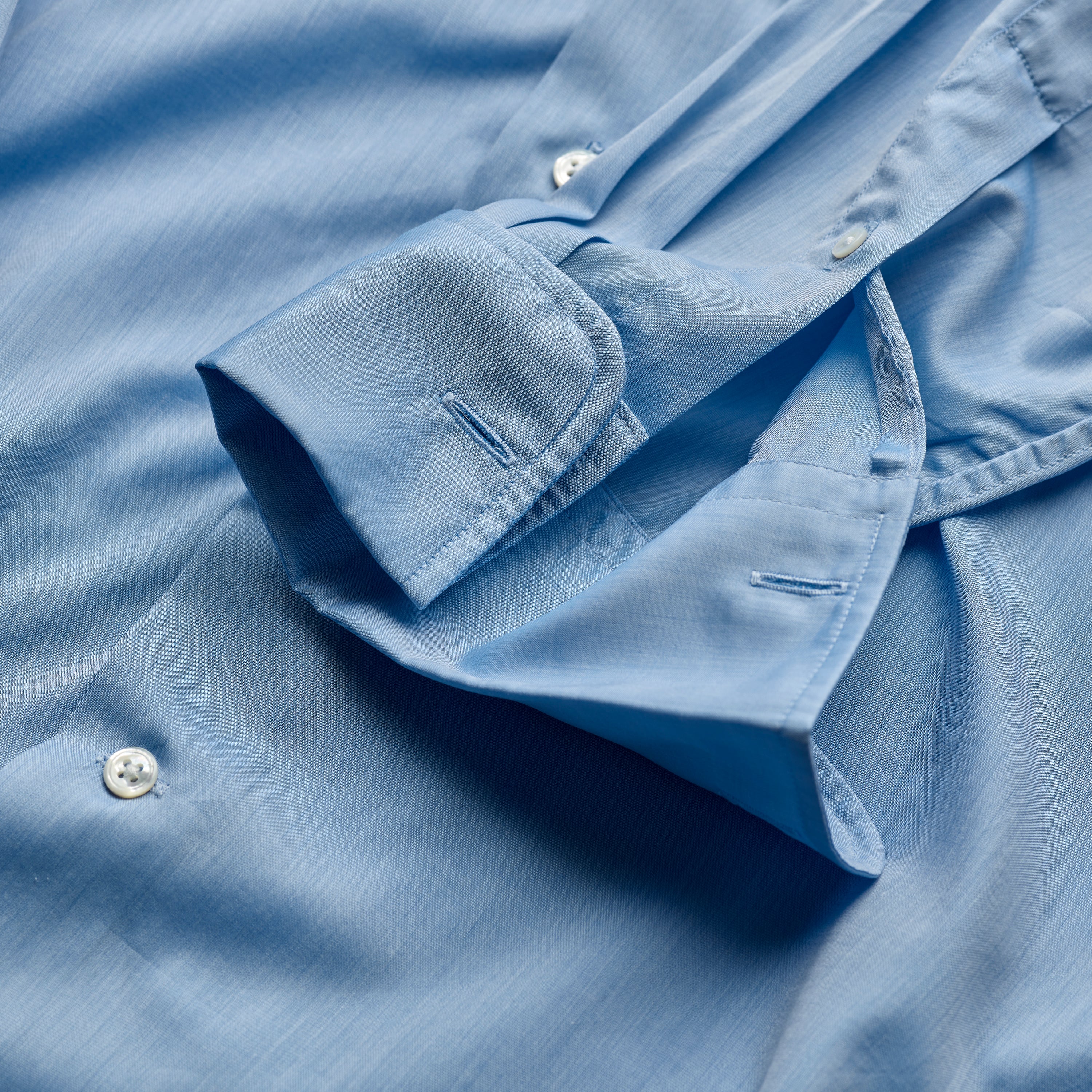 Blue Carlo Riva Button-Down Double Cuff Shirt