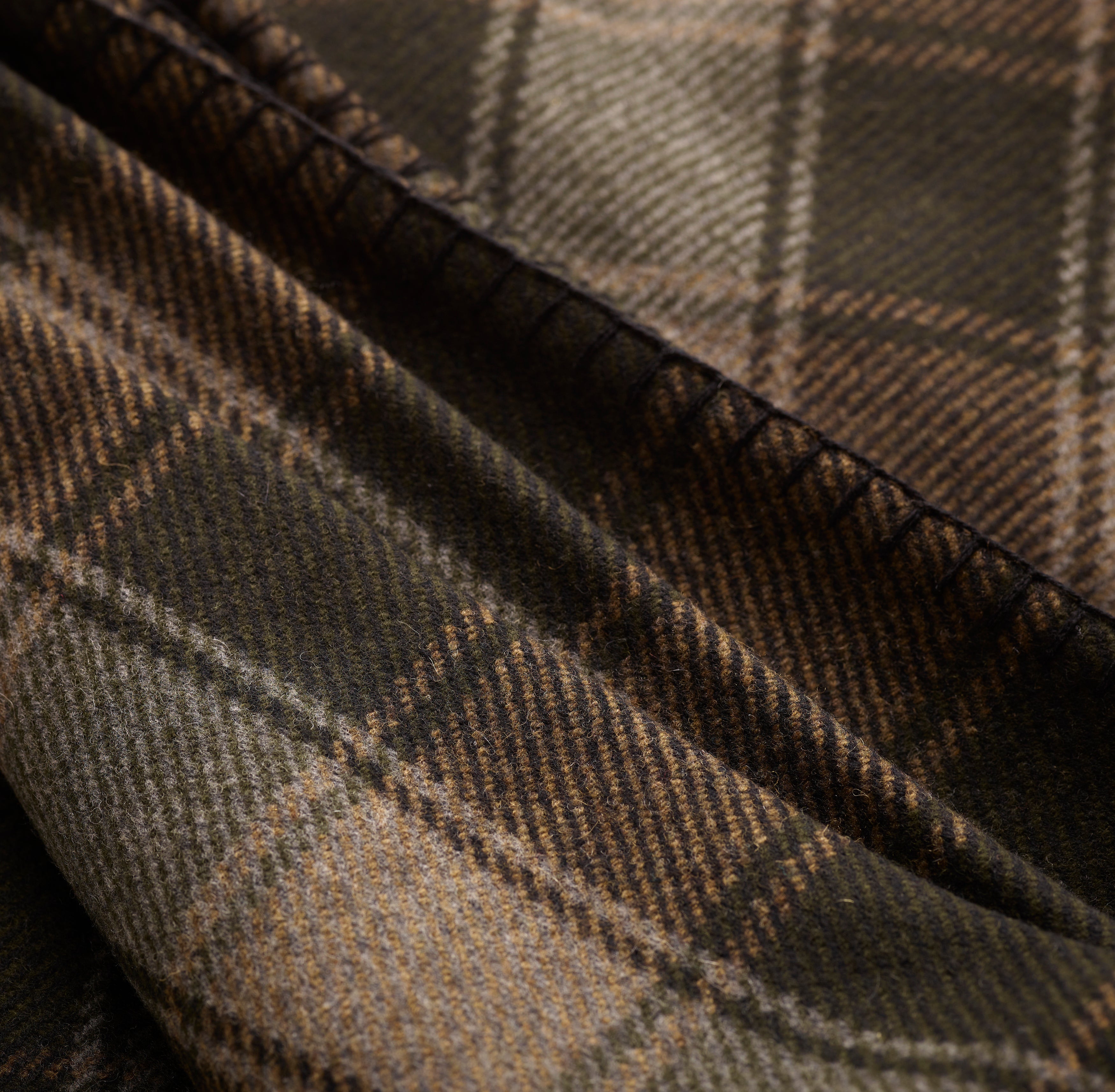 Fox Brothers Khaki Edington Throw