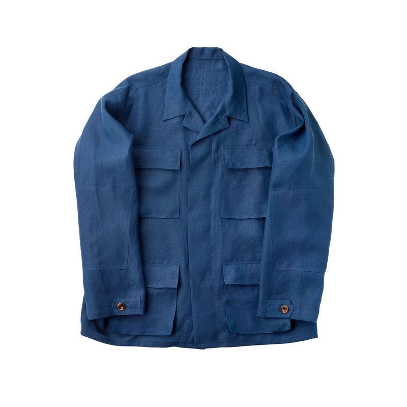FK001-Fox Linen Blue Jacket