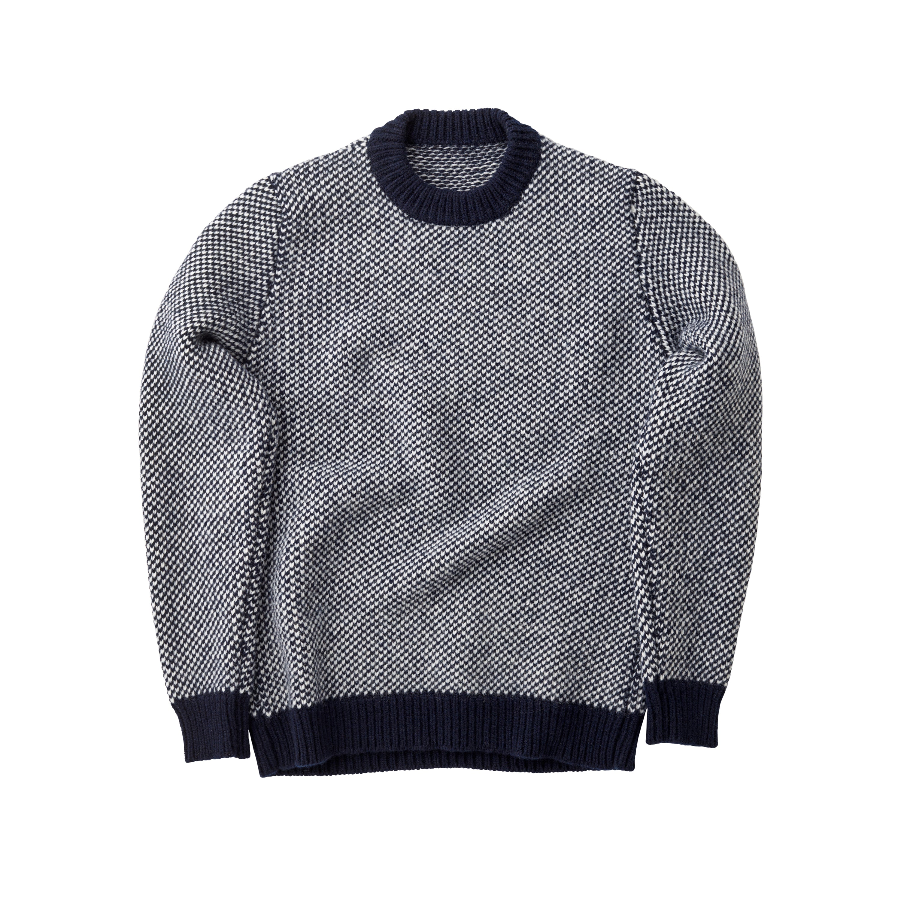 FOX x CORGI Origin Collection Navy Birdseye Sweater