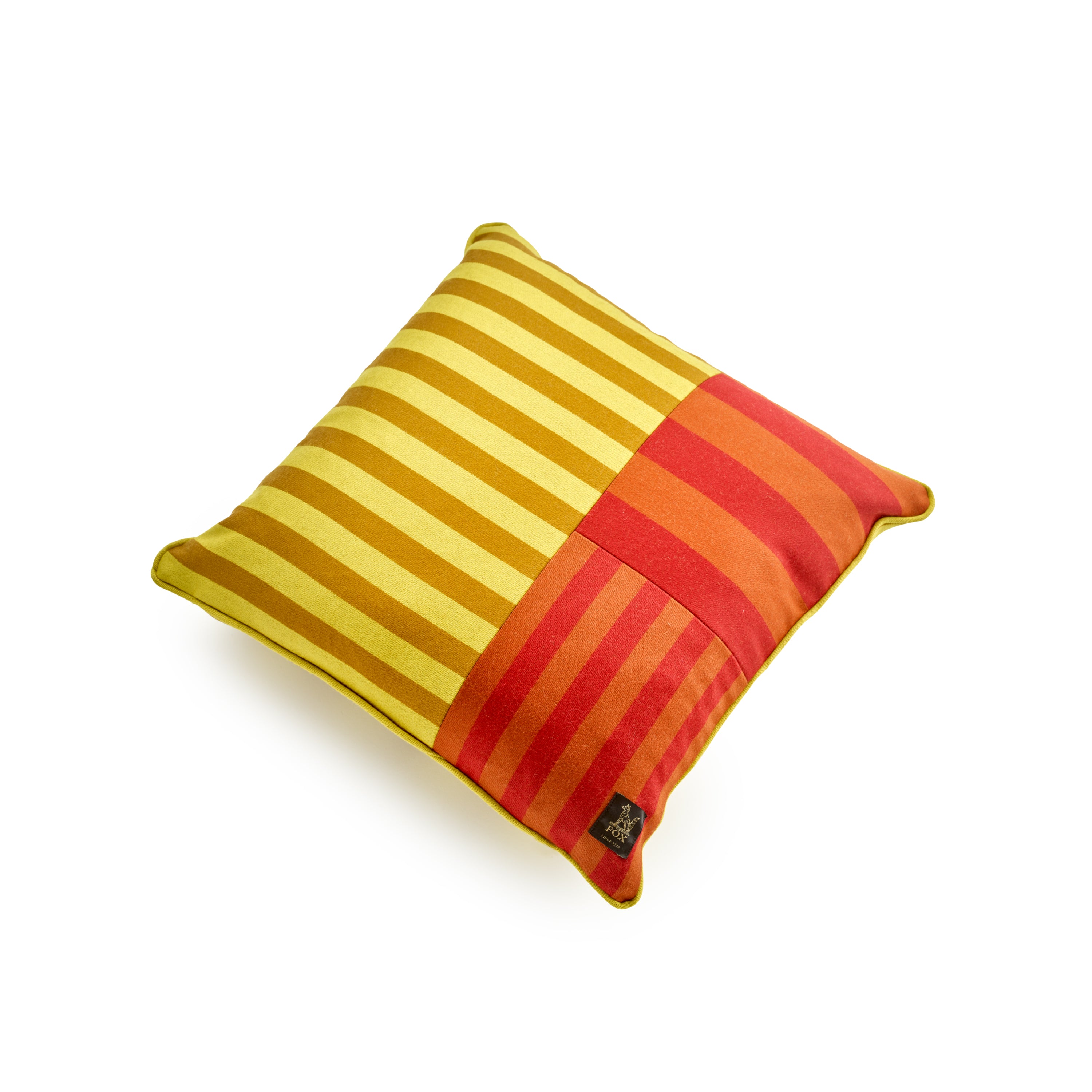 Fox Stripe Yellow & Orange Cushion Cover