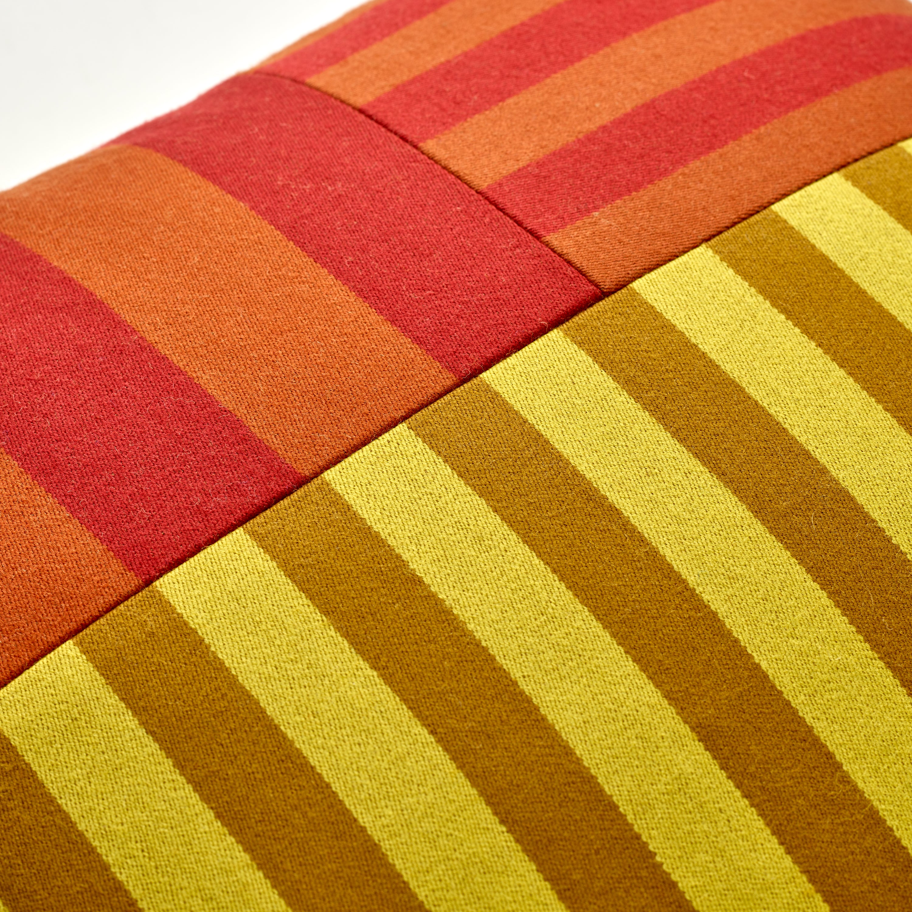 Fox Stripe Yellow & Orange Cushion Cover