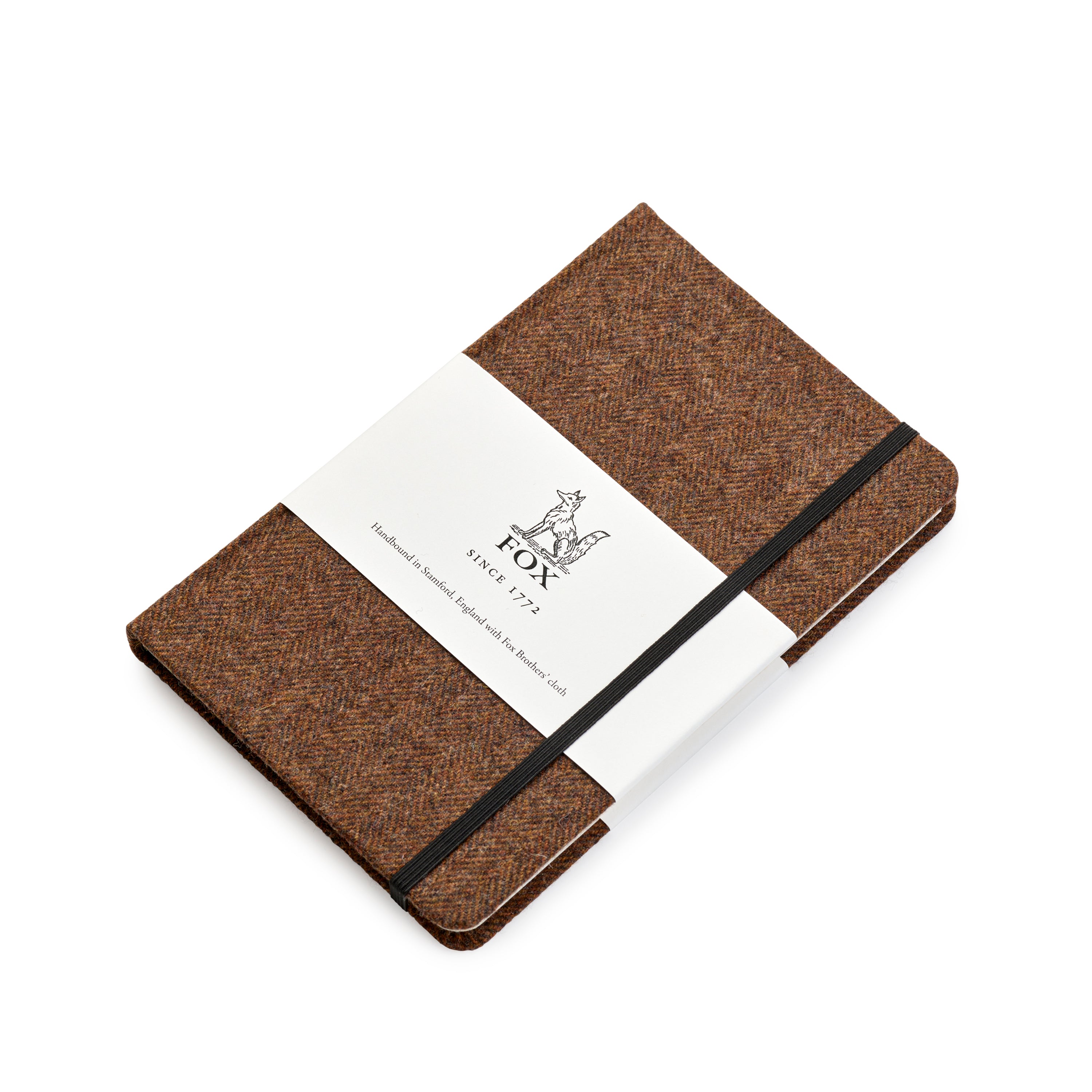 Fox Brown Herringbone Medium Notebook