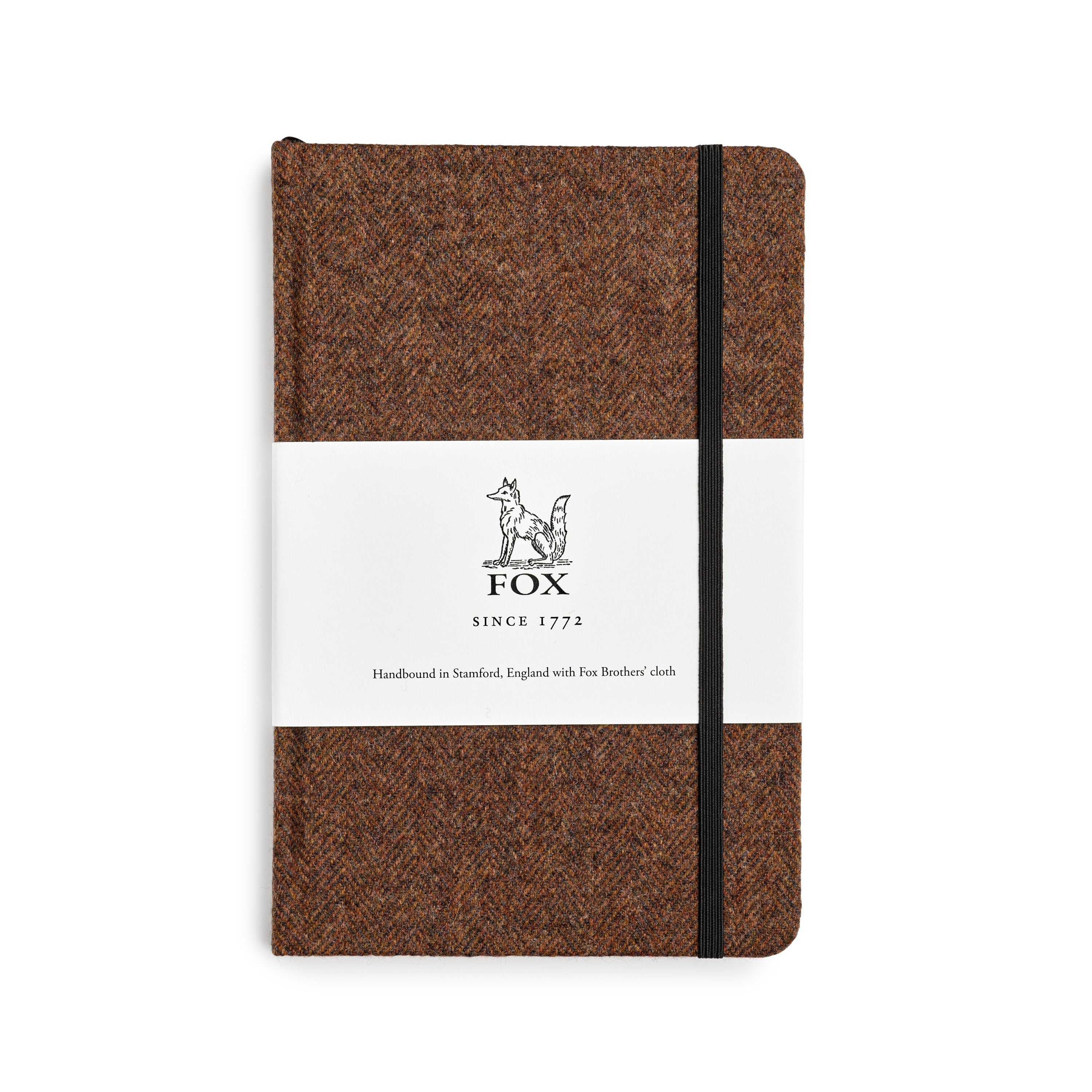 Fox Brown Herringbone Medium Notebook