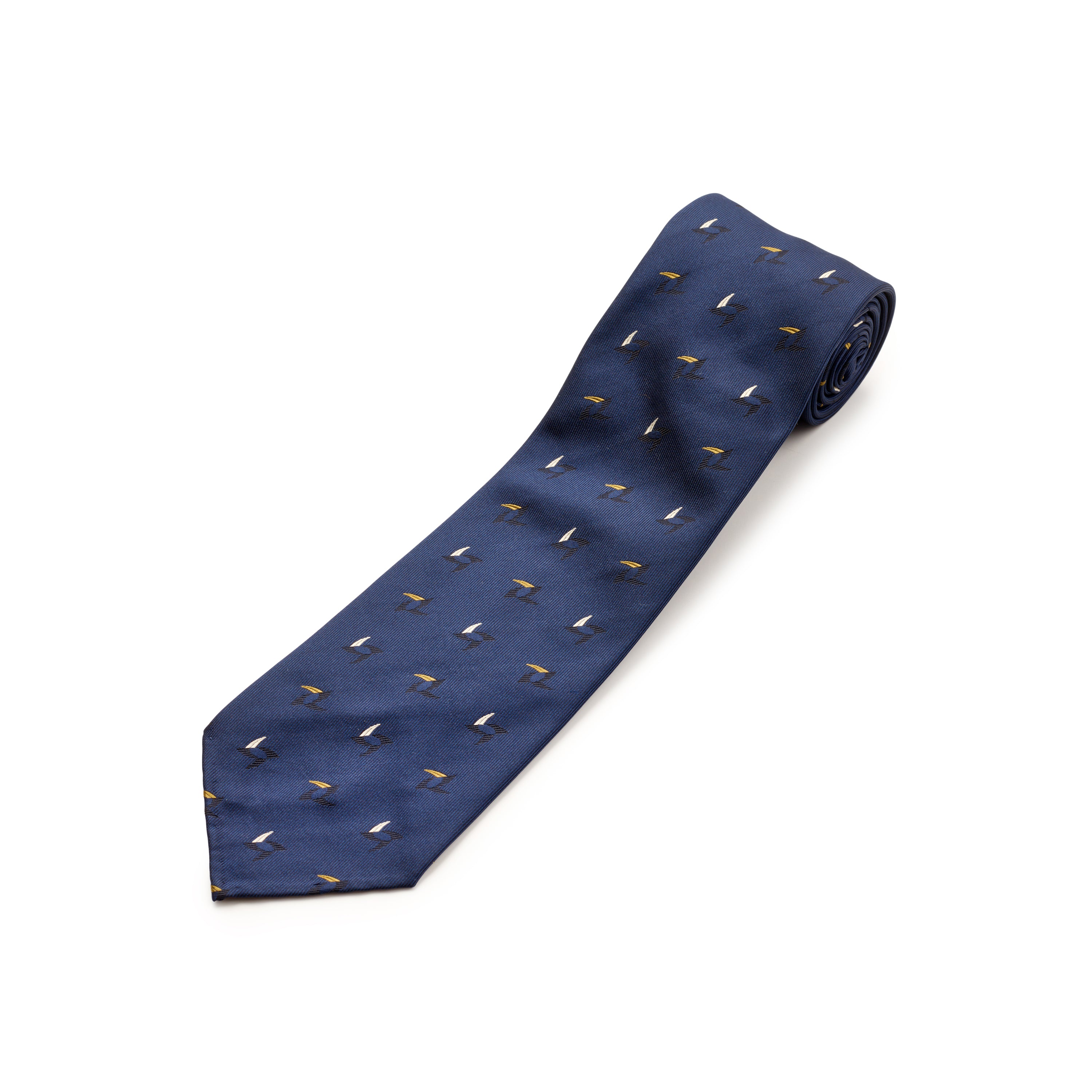 Tie Your Tie Admiral Blue Silk Motif Tie