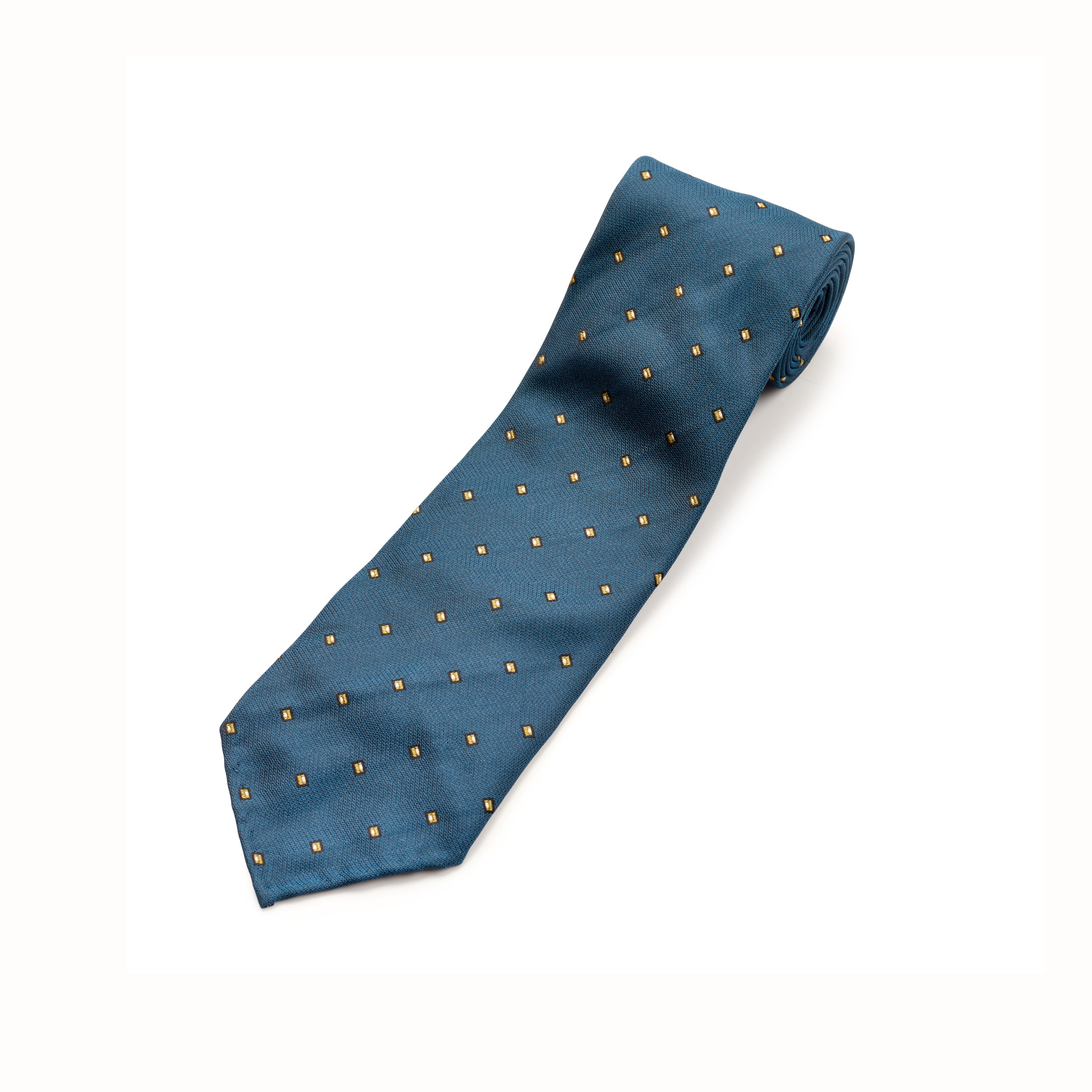 Tie Your Tie Teal Silk Motif Tie