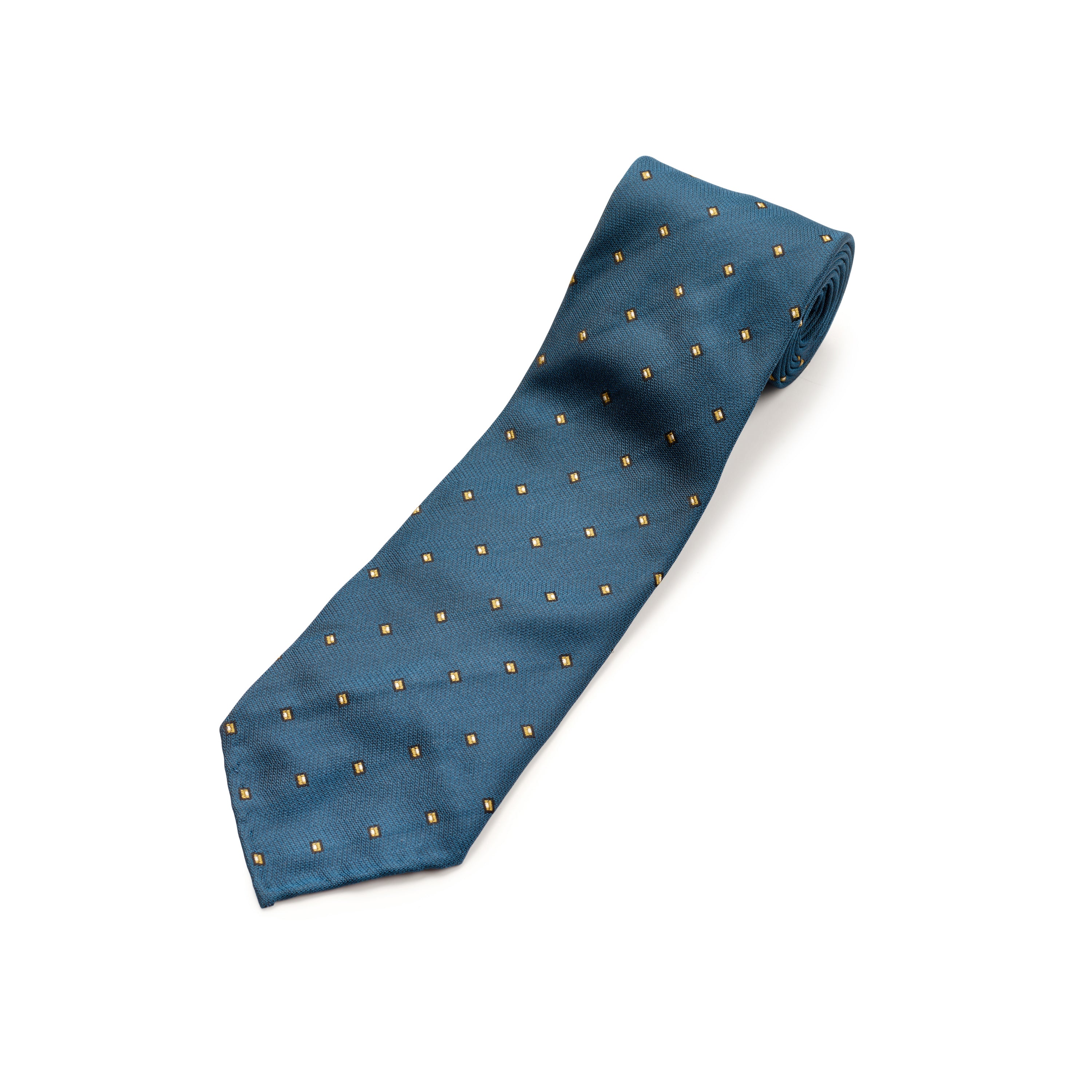 Tie Your Tie Teal Silk Motif Tie