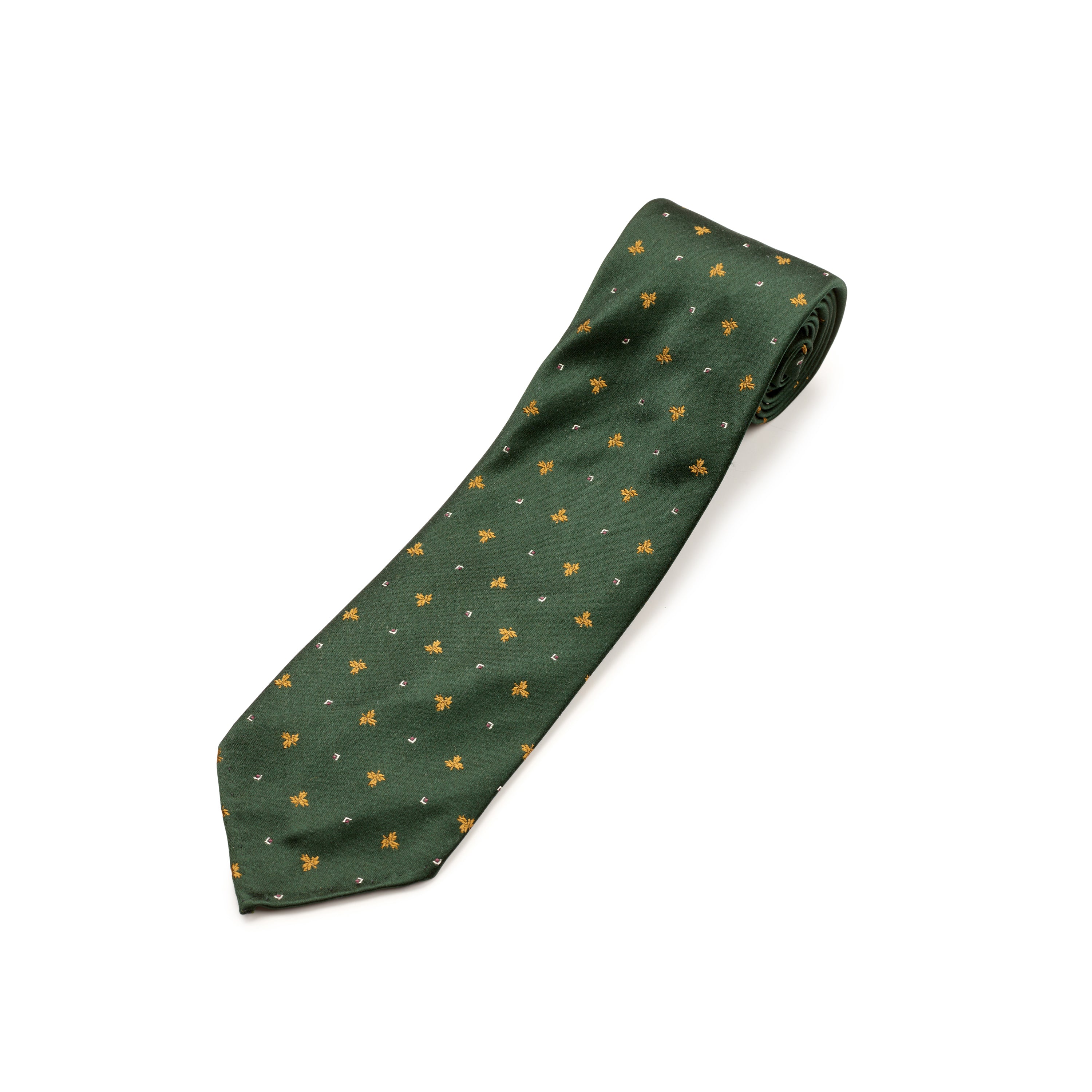 Tie Your Tie Emerald Green Silk Motif Tie