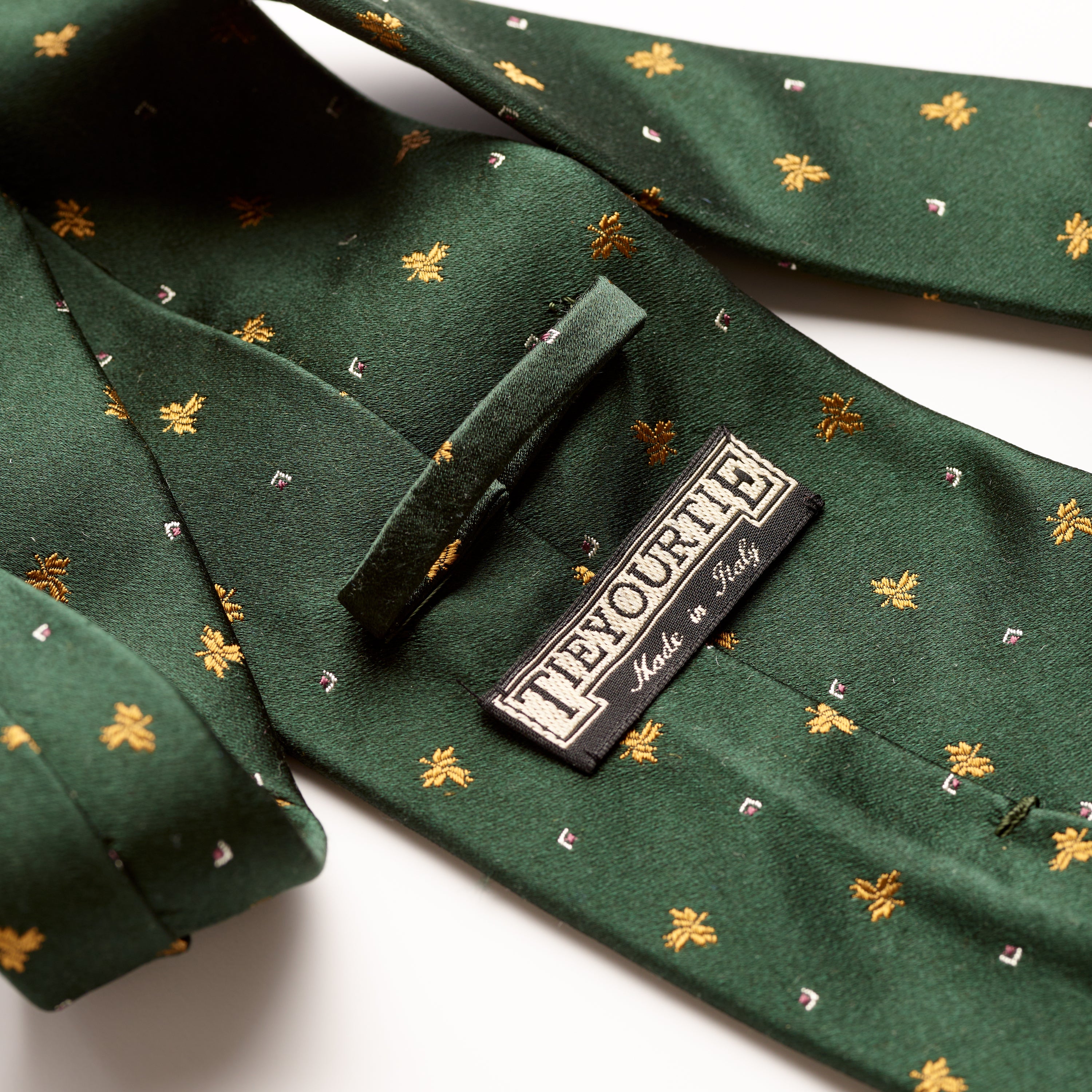 Tie Your Tie Emerald Green Silk Motif Tie