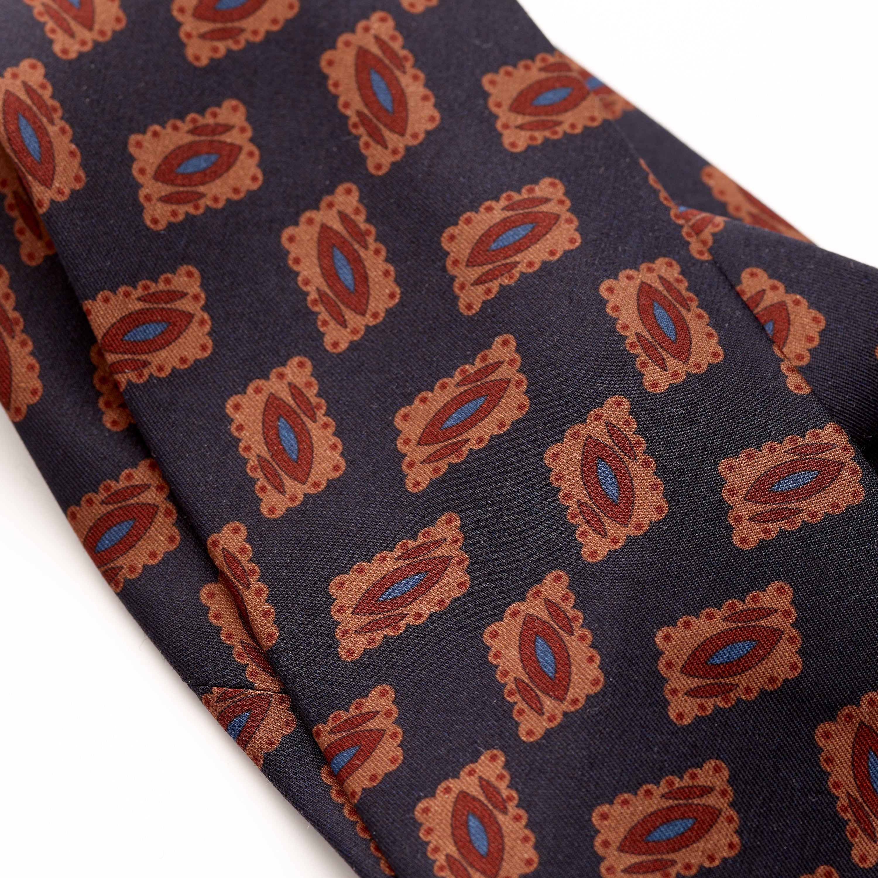 Tie Your Tie Navy Wool & Silk Abstract Tie