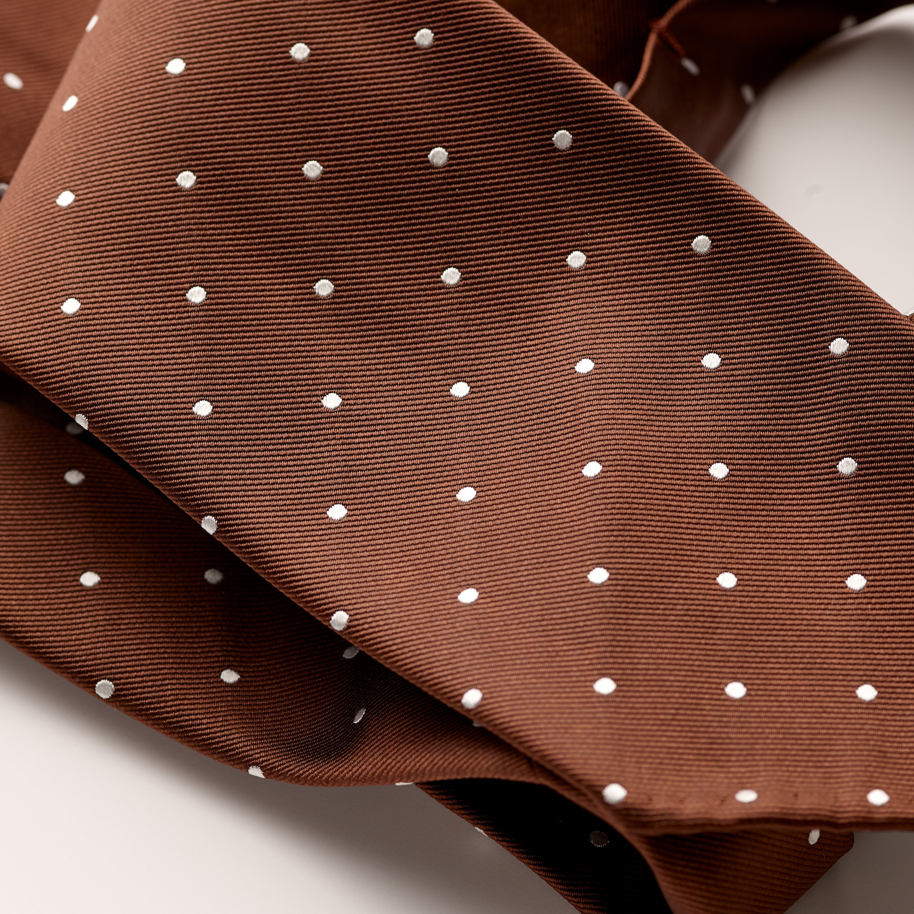 Tie Your Tie Chocolate Brown Silk Polka Dot Tie