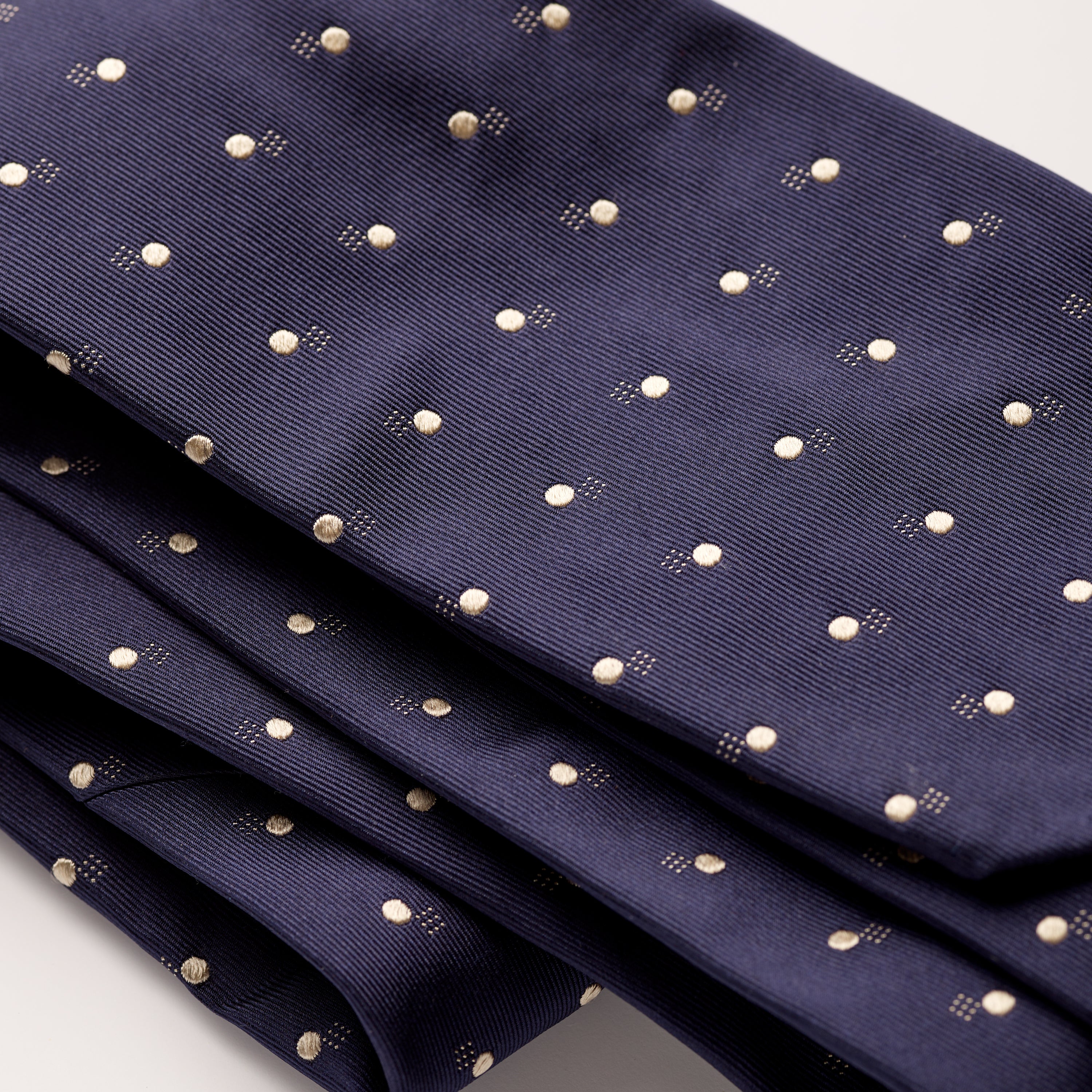 Tie Your Tie Navy Silk Abstract Polka Tie