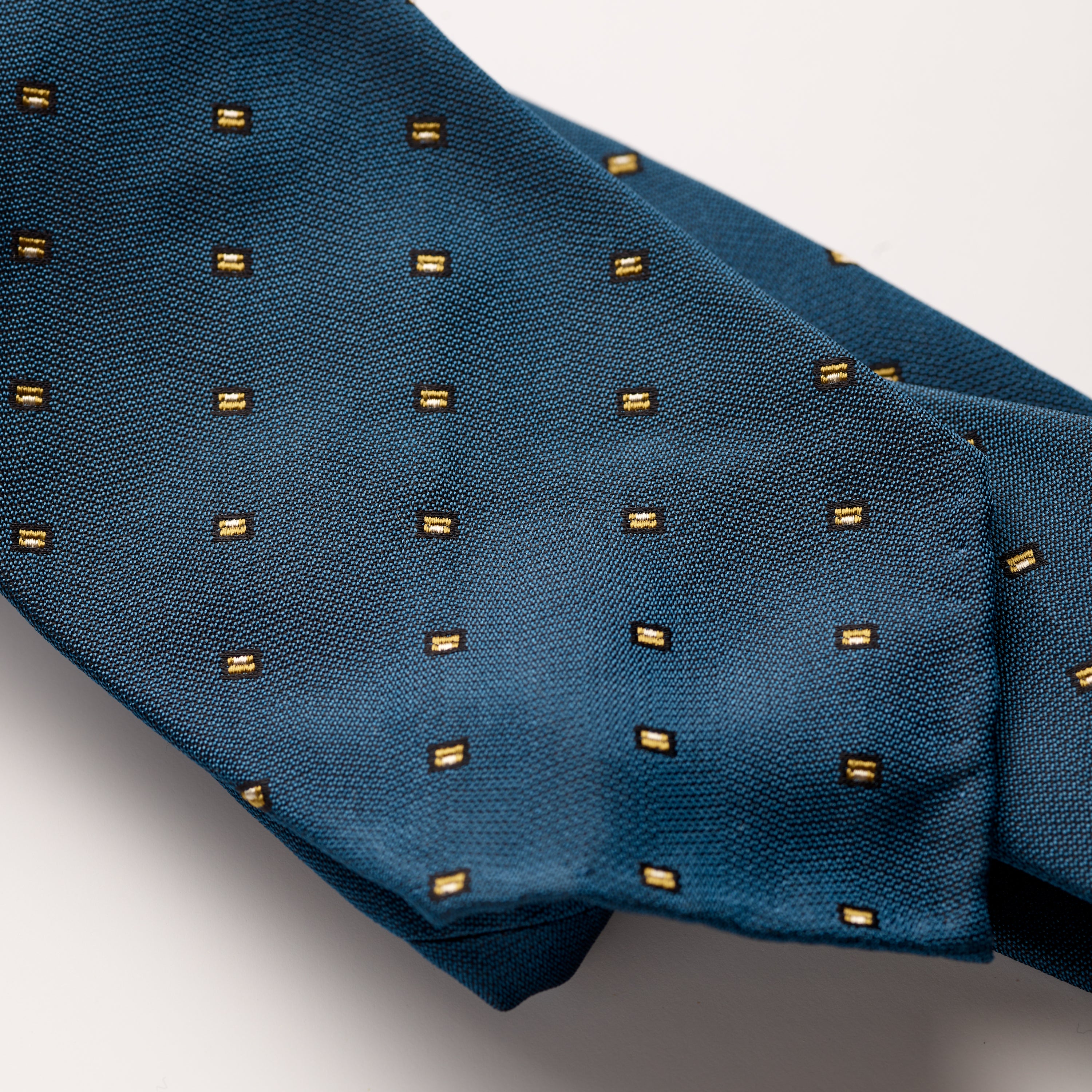 Tie Your Tie Teal Silk Motif Tie