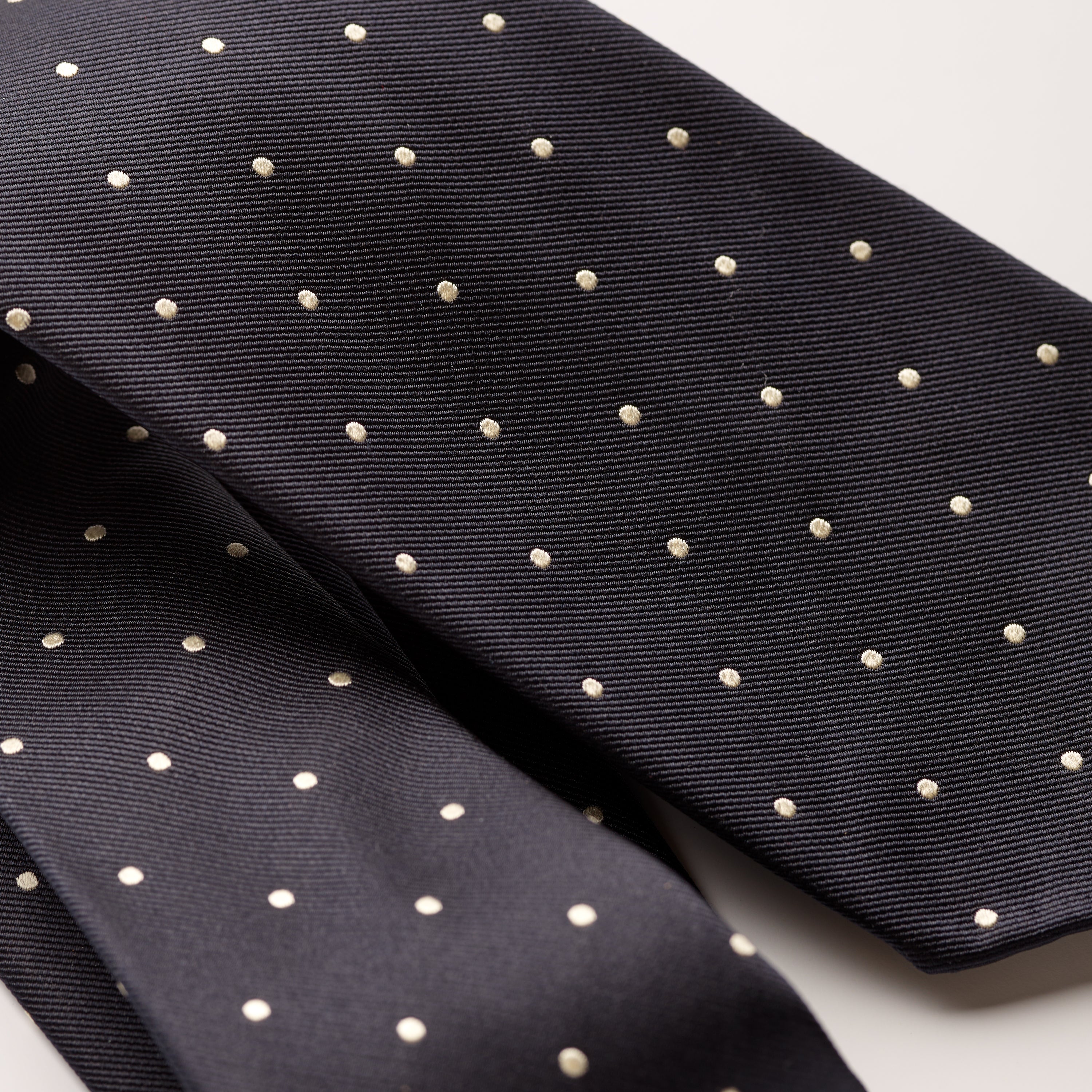 Tie Your Tie Navy Silk Polka Dot Tie