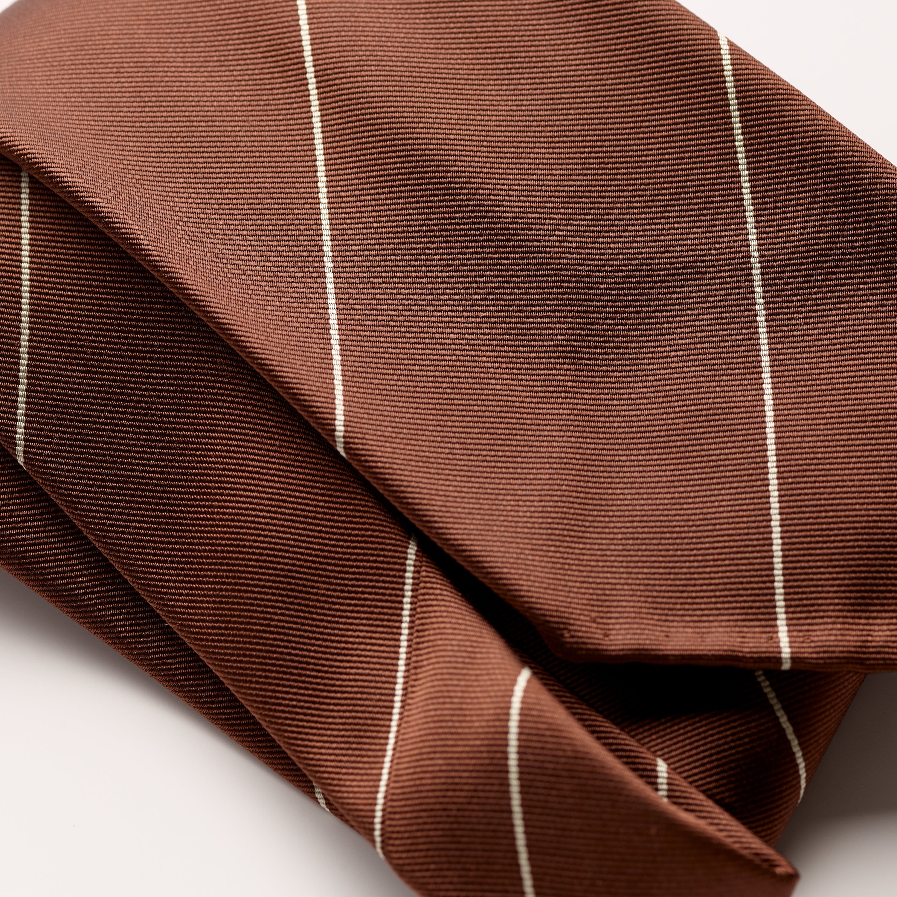 Tie Your Tie Chocolate Brown Silk Stripe Tie