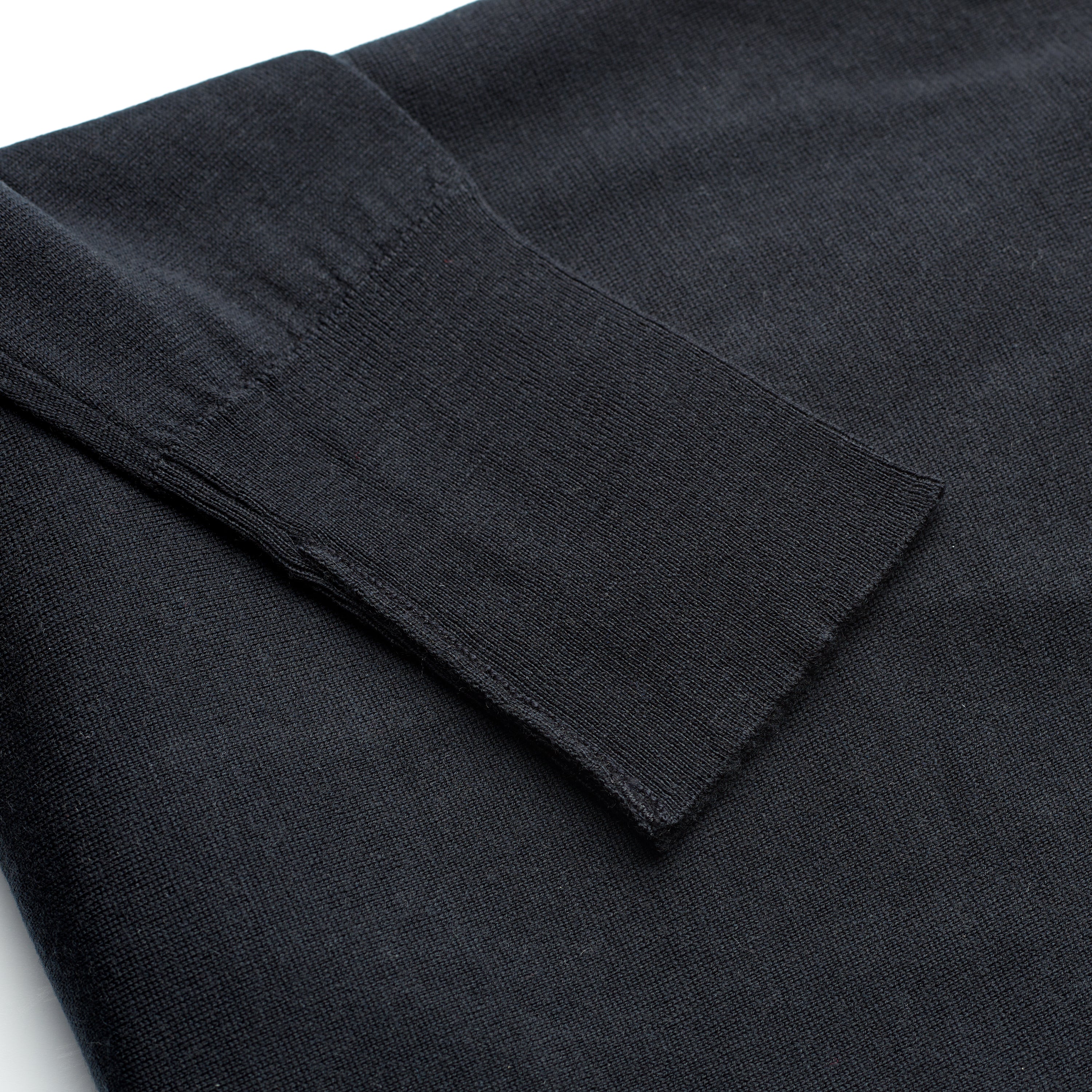 John Smedley Richards Merino Wool Black Pullover