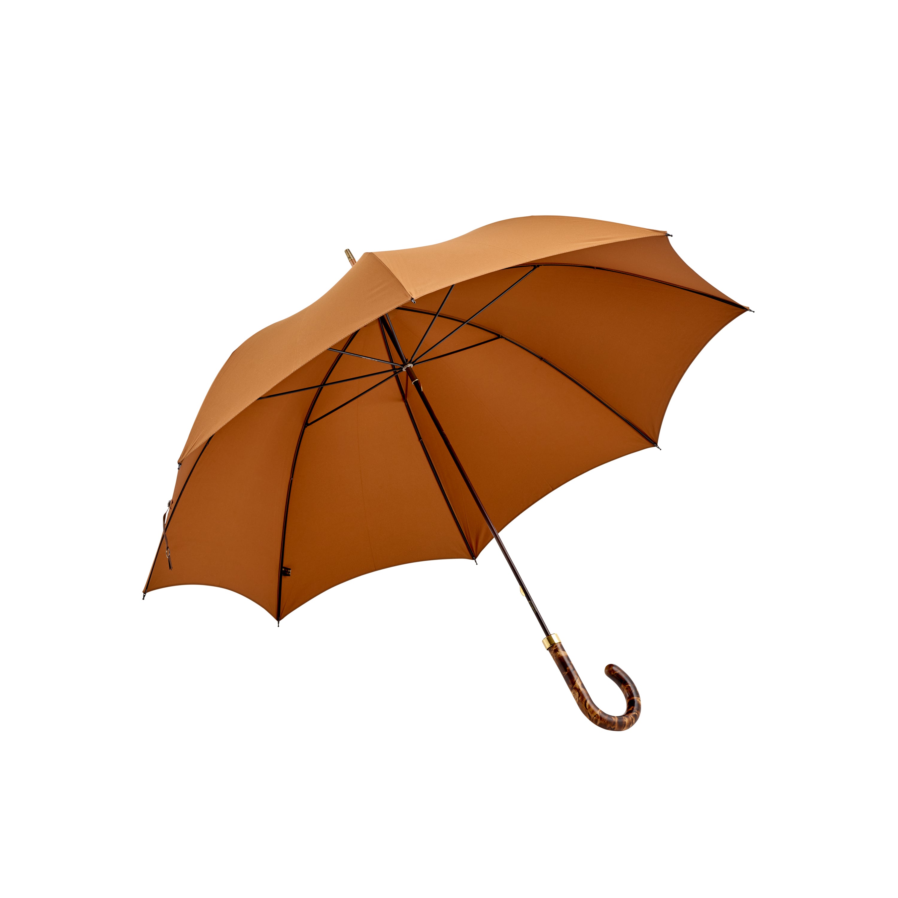 Fox Umbrellas Brindle Maple Gloss Handle Sienna Umbrella