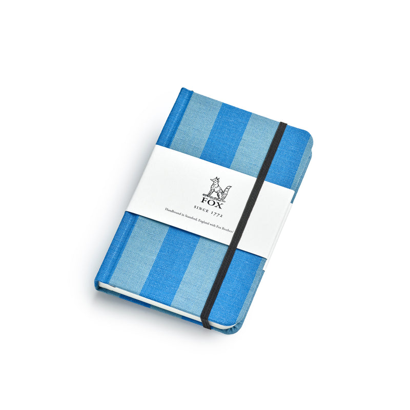 Fox Duck Egg & Sky Blue Sporting Stripe Pocket Notebook