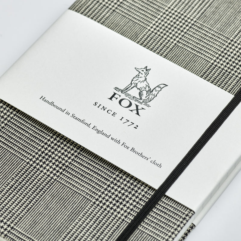 Fox Classic Prince of Wales Black Check Medium Notebook