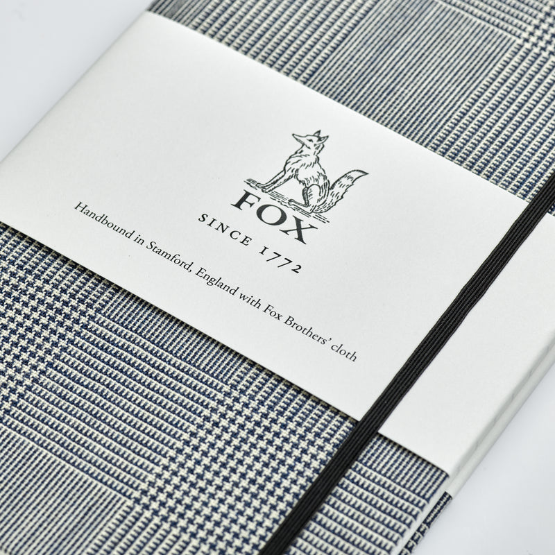 Fox Classic Prince of Wales Navy Check Medium Notebook