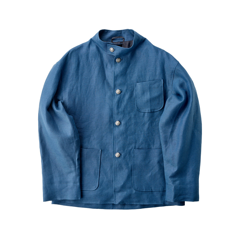 Fox Linen Blueberry Borès Jacket