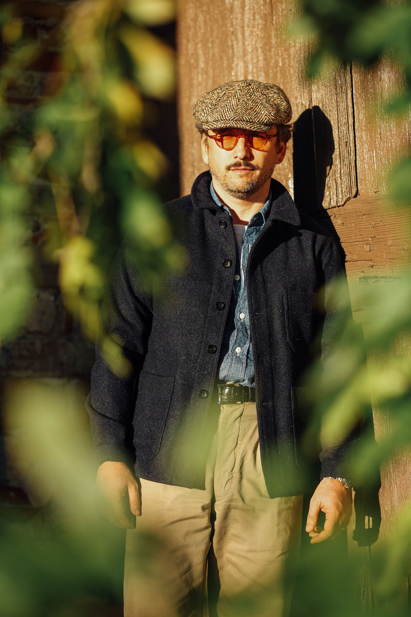 The Merchant Fox Utility Jacket Navy Military Issue