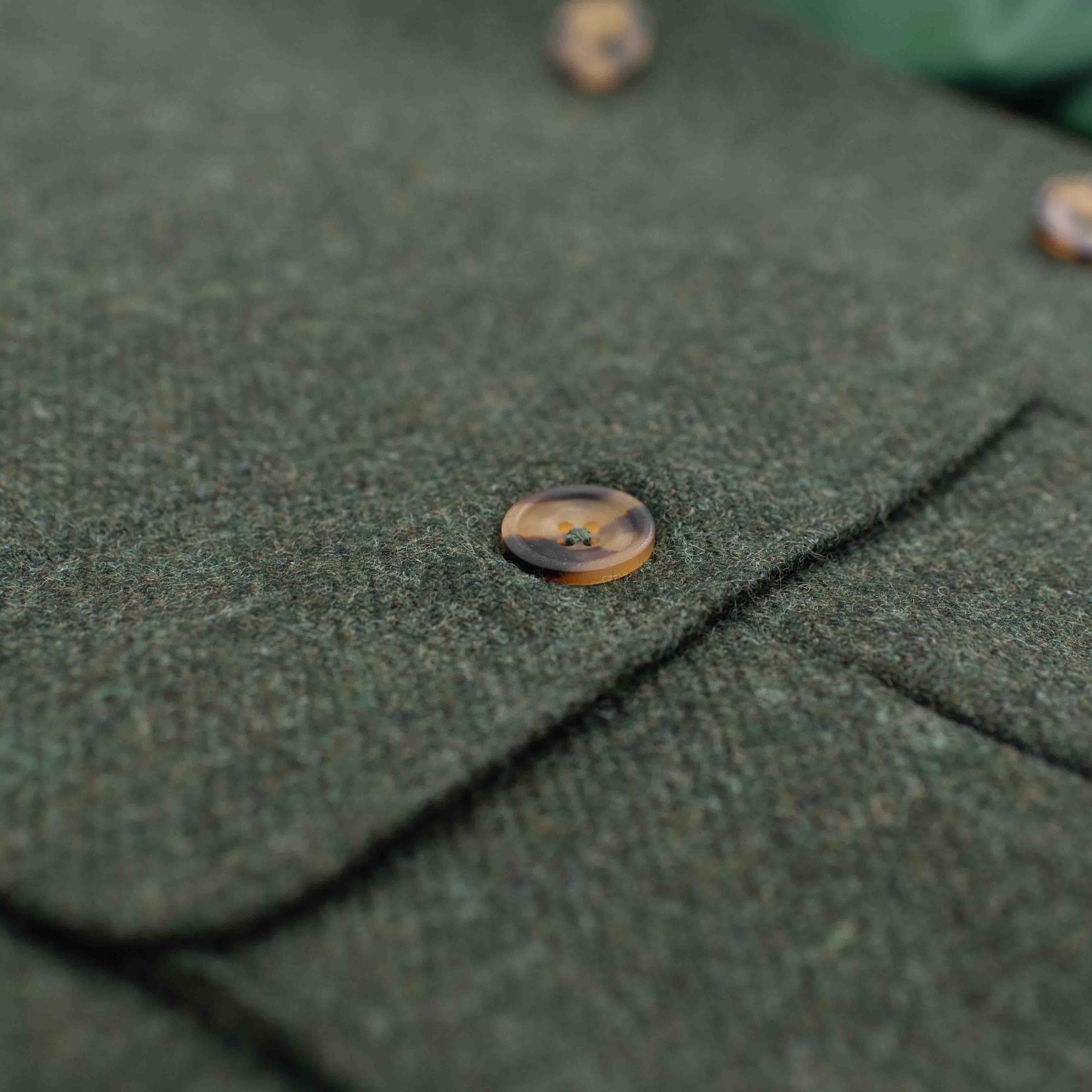 Fox Tweed Forest Green Twill Waistcoat
