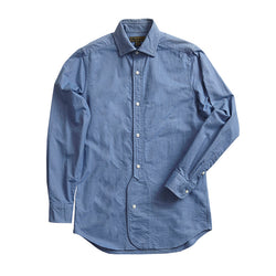 Nigel Cabourn British Officers Steel Blue Shirt