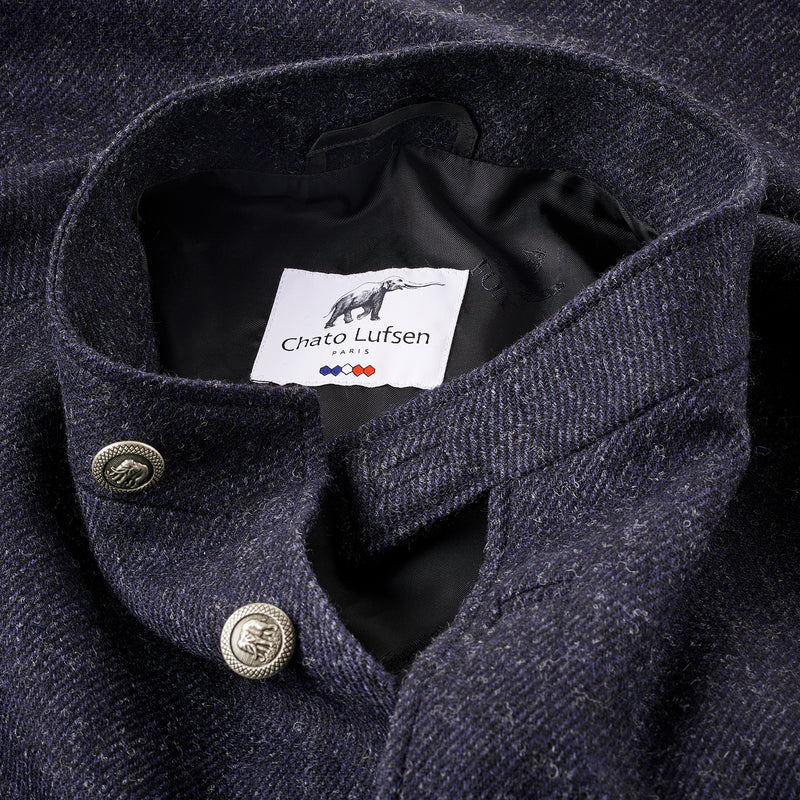 Fox Tweed Twill Char-Navy Borestière Jacket