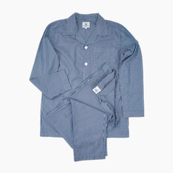 The Merchant Fox Thin Striped Pyjamas in Navy & White