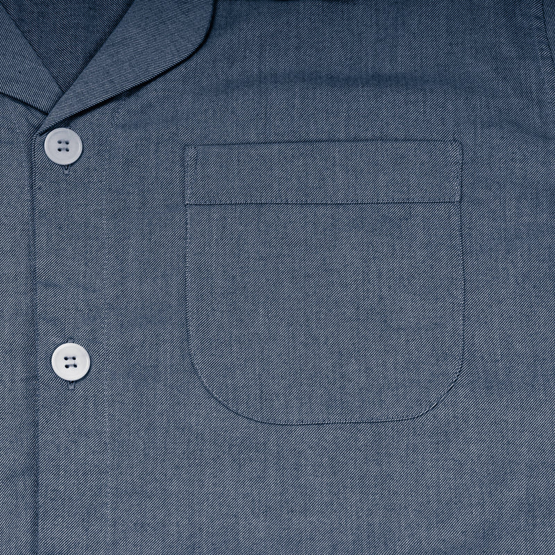 The Merchant Fox Pyjamas in Denim Blue