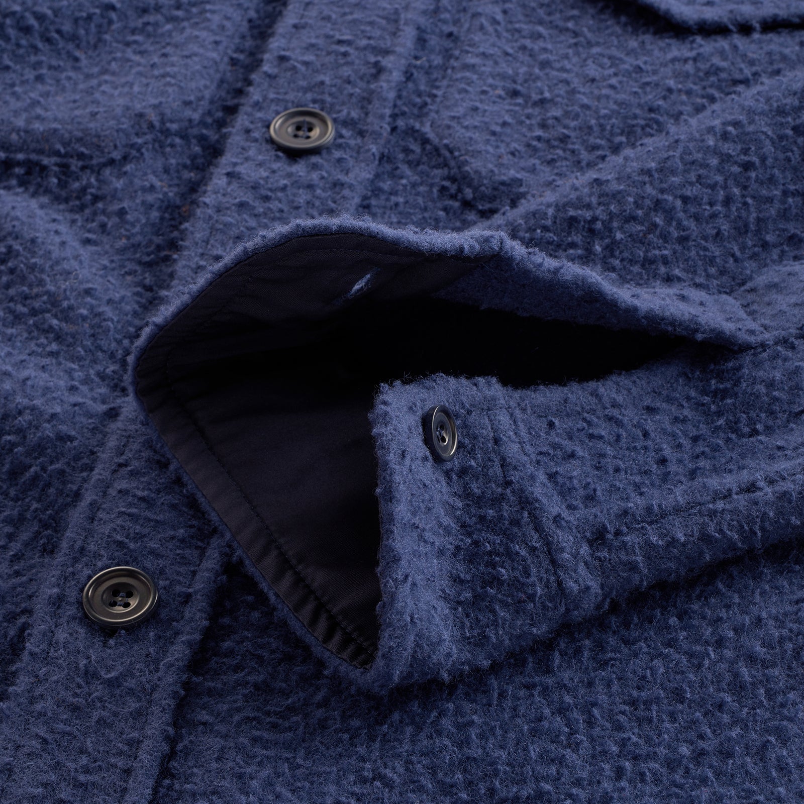 Florence Blue Casentino Wool Overshirt