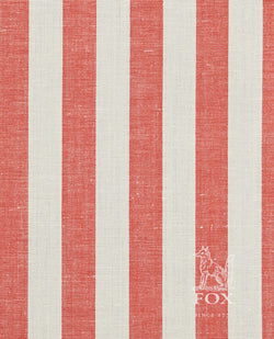 Kingswear Linen Stripe in Red