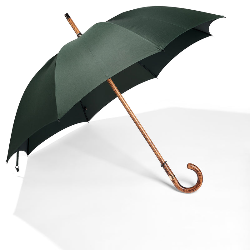 Fox Umbrellas Solid Oak Handle Dark Green Umbrella