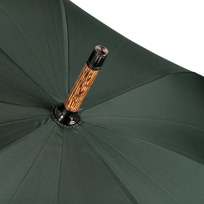 Fox Umbrellas Solid Oak Handle Dark Green Umbrella
