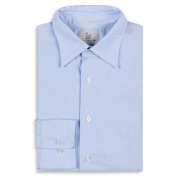 Fox Oxford Powder Blue Plain Collar Casual Shirt