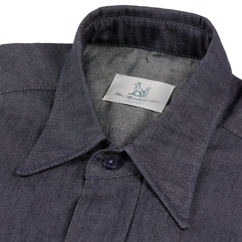 Western Japanese Denim Shirt in Indigo Chambray