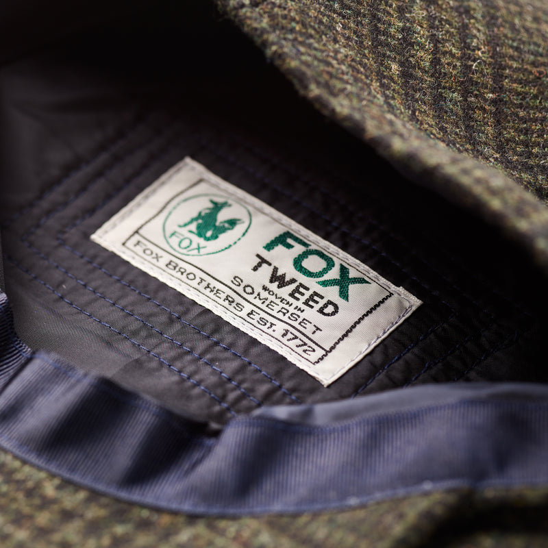 Fox Tweed Classic Cap Deep Green Prince of Wales Liner