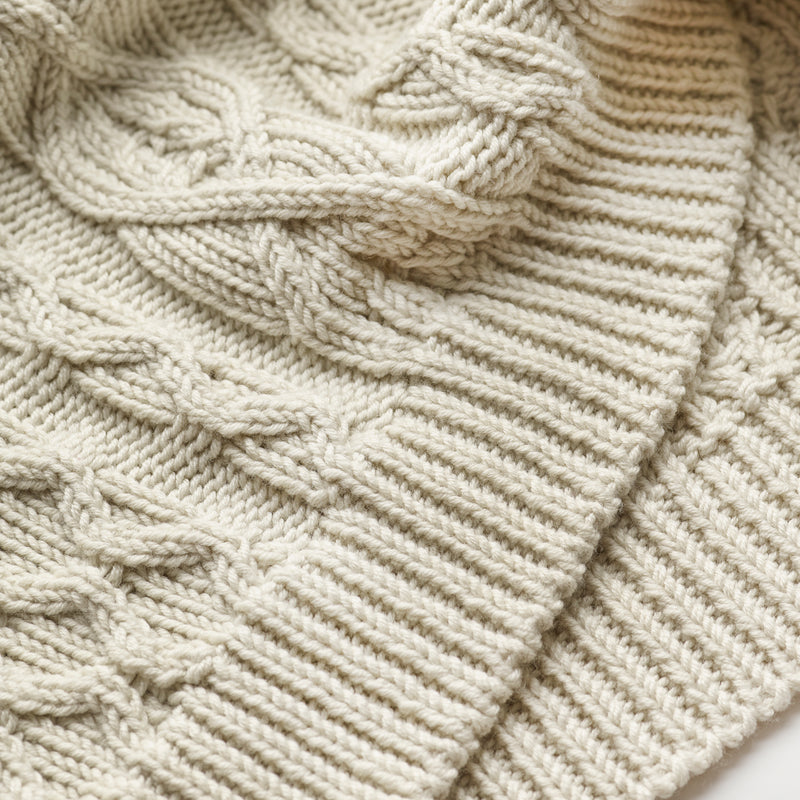 Winter White Woollen Cable Knit Jumper
