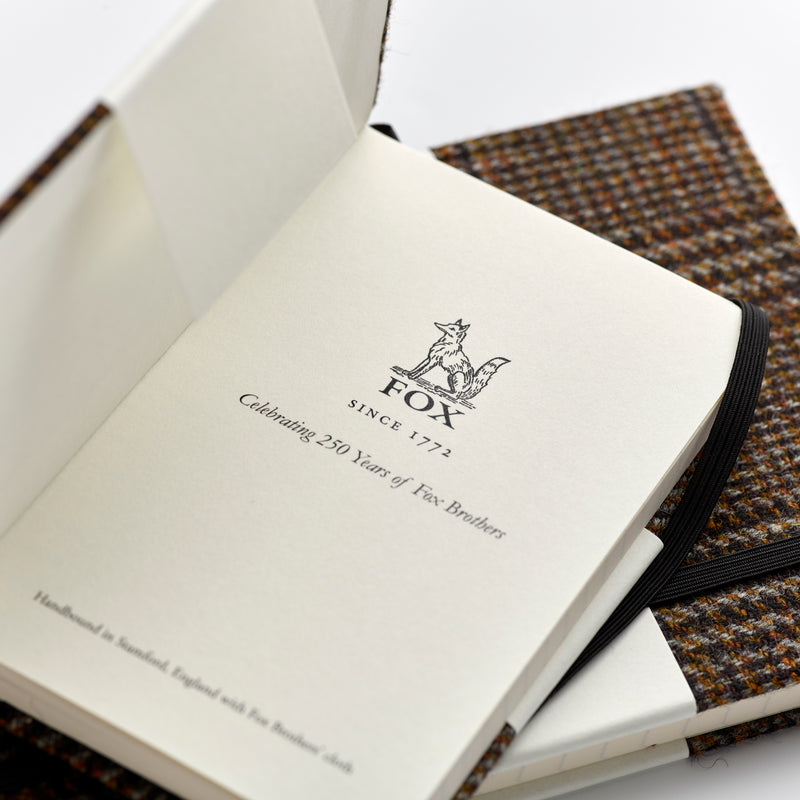 Fox Brown & Camel Check Medium Notebook