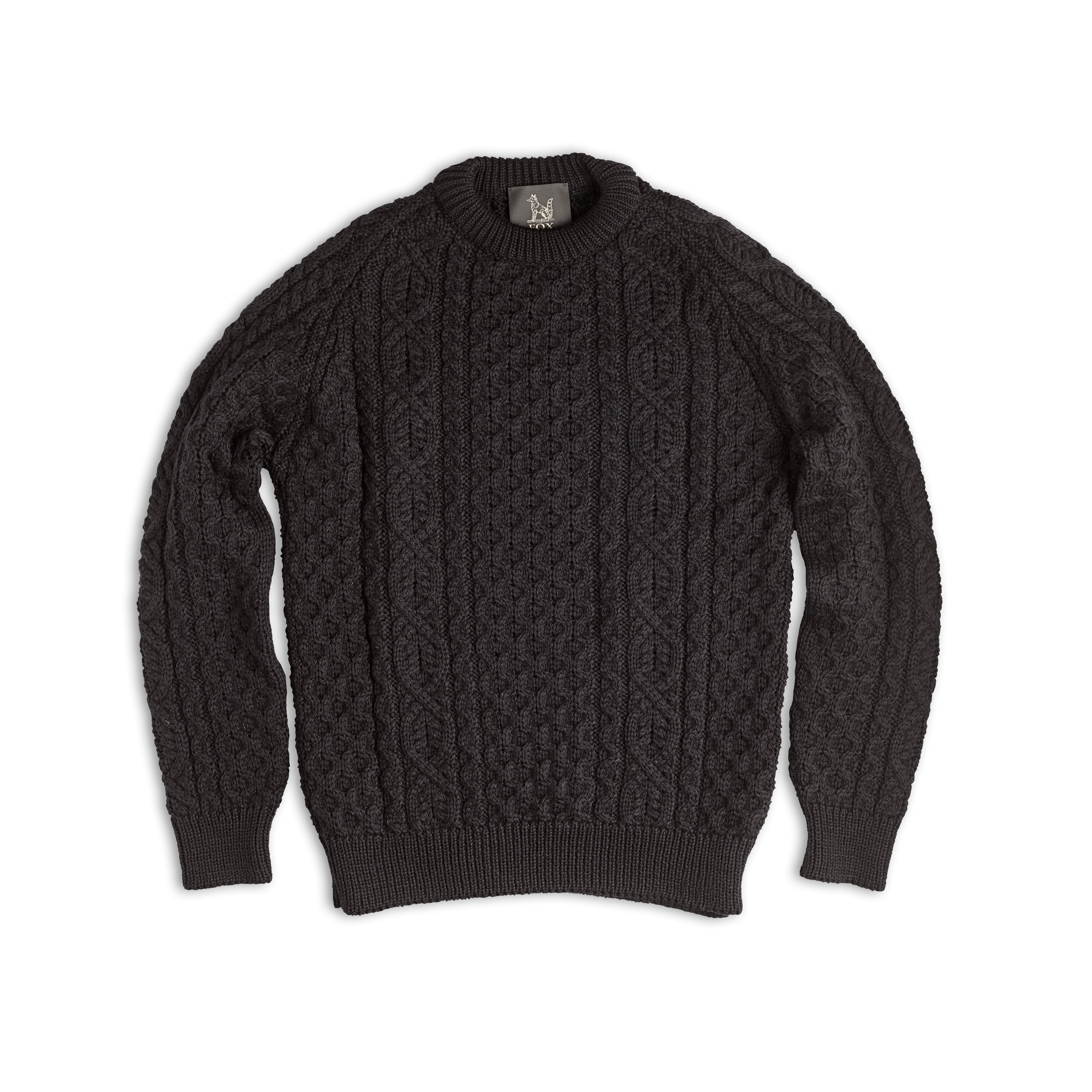 Navy Wool Cable Knit Jumper