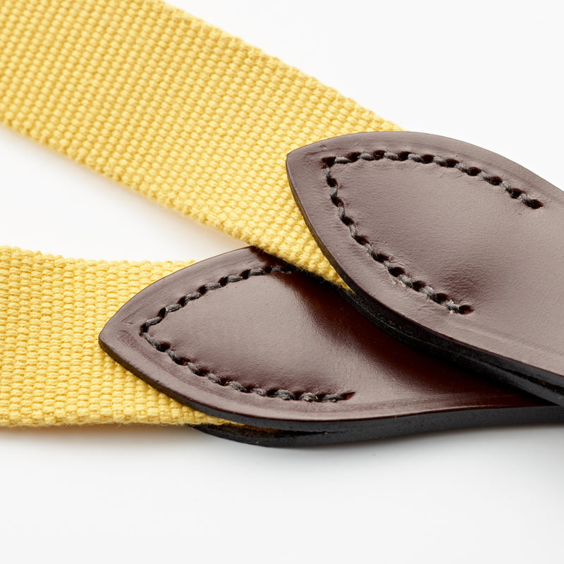 Canary Yellow Belt with Chestnut Leather Buckle